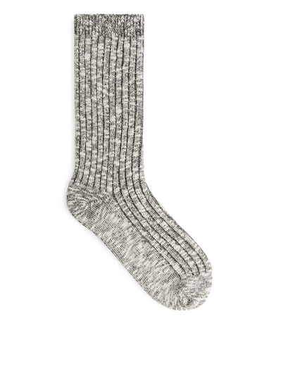 Chunky Knit Socks - Black