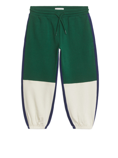 Colour-Blocked Sweatpants - Green