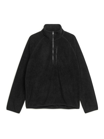 Active Double-Fleece Half-Zip Jacket - Black