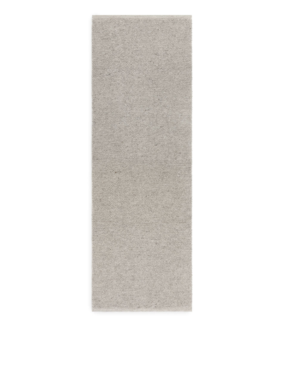 Wool Rug 80 x 240 cm - Grey