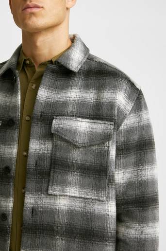 Studio Total Overshirt Check Overshirt Grå