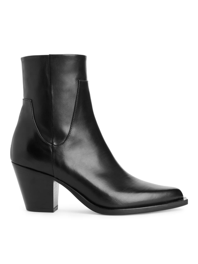 Leather Ankle Boots - Black