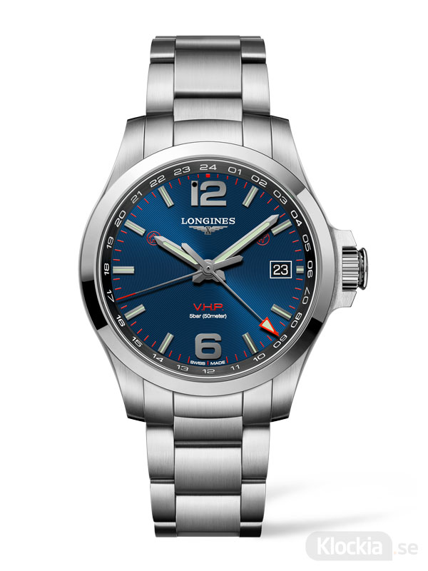 Herrklocka LONGINES Conquest V.H.P. GMT 41mm L3.718.4.96.6