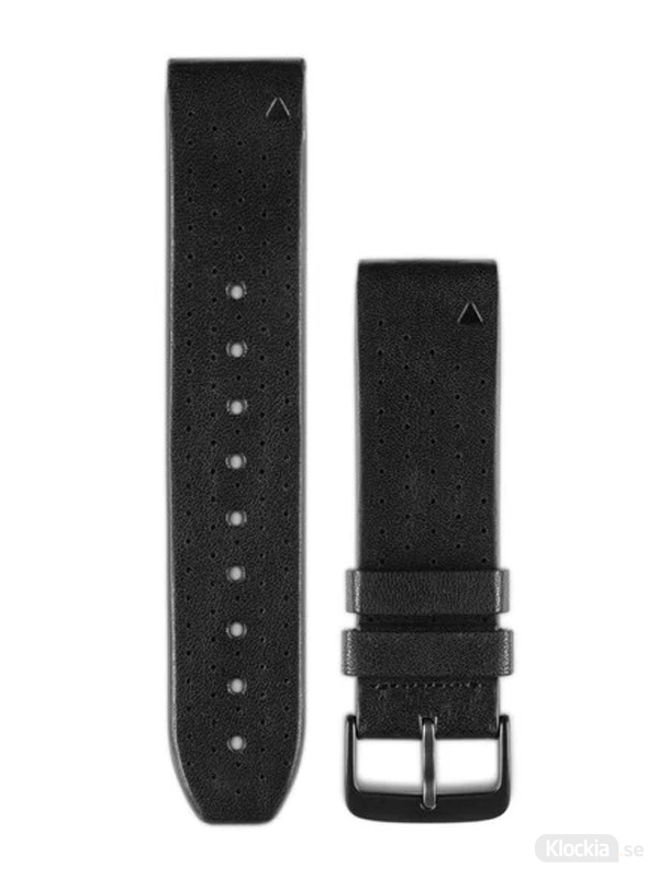 Garmin QuickFit 22mm - Klockarmband, Svart Perforerat Läder