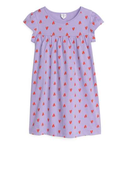 Short-Sleeve Nightdress - Purple