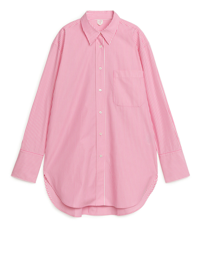 Oversized Poplin Shirt - Pink
