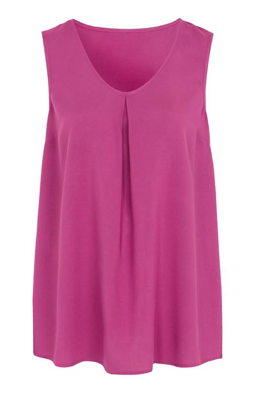 Cellbes Vävt linne med motveck Fuchsia