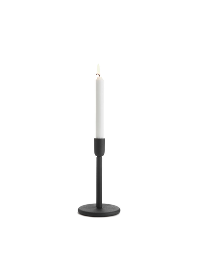 Cast Iron Candlestick Holder 20 cm - Black