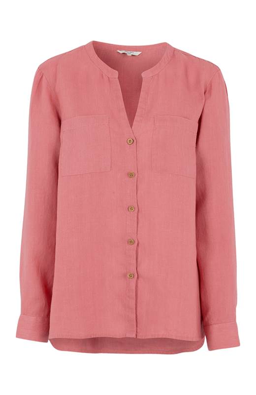 Cellbes Linneskjorta med träknappar Rosa