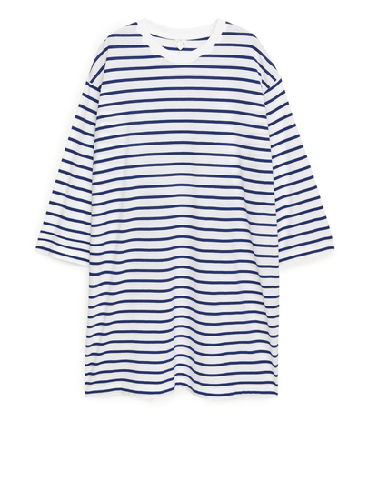 Pima Cotton Jersey Dress - Blue