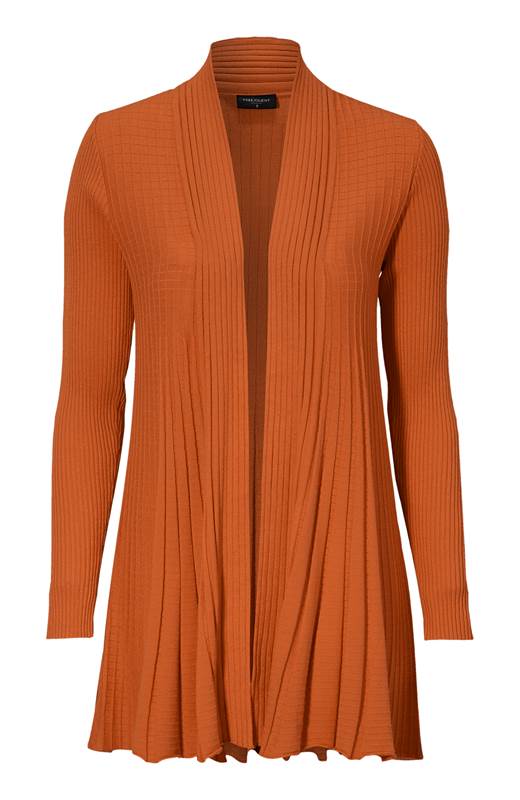 Freequent Cardigan Claudisse lång Kanel