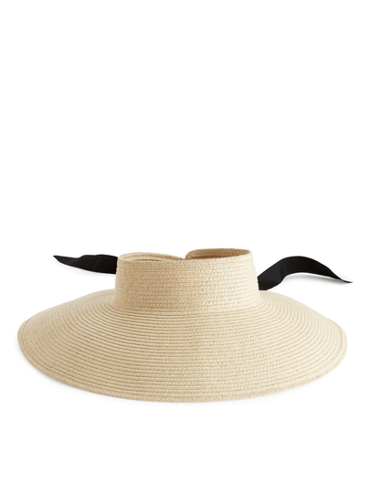 Straw Sun Visor - Beige