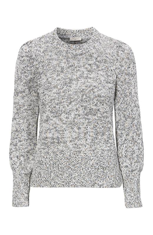 Freequent Stickad tröja Cotti Offwhite Svart