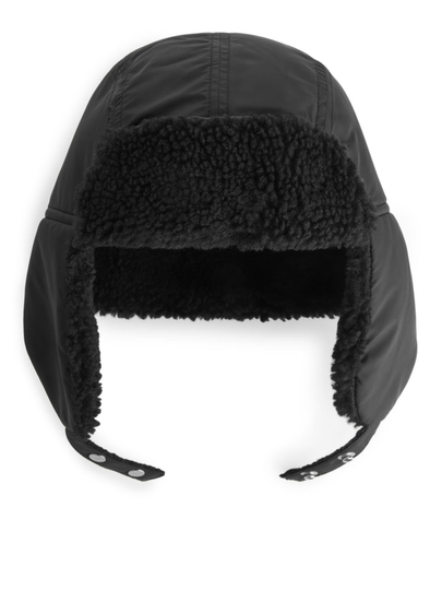 Earflap Cap - Black