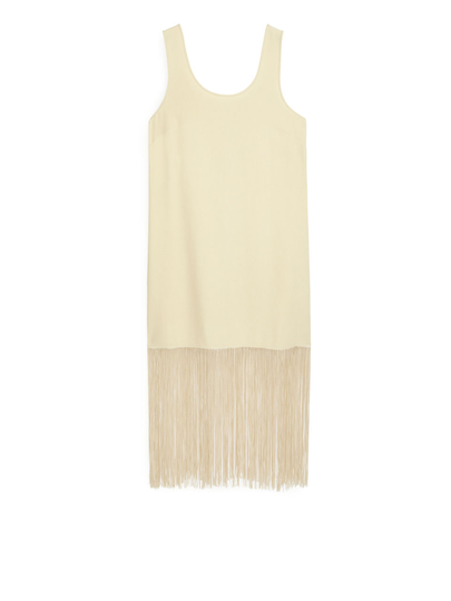 Fringe Dress - Beige