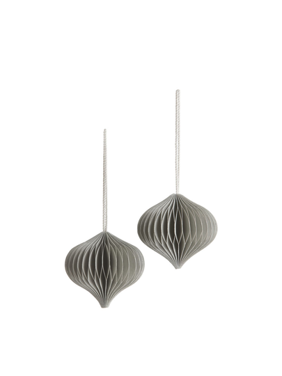 Honeycomb Ornaments 6 cm - Grey