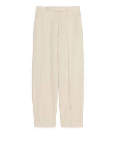 Fluid Tapered Trousers - Beige