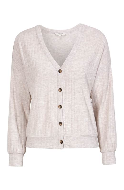 Cellbes Ribbad cardigan Beigemelange