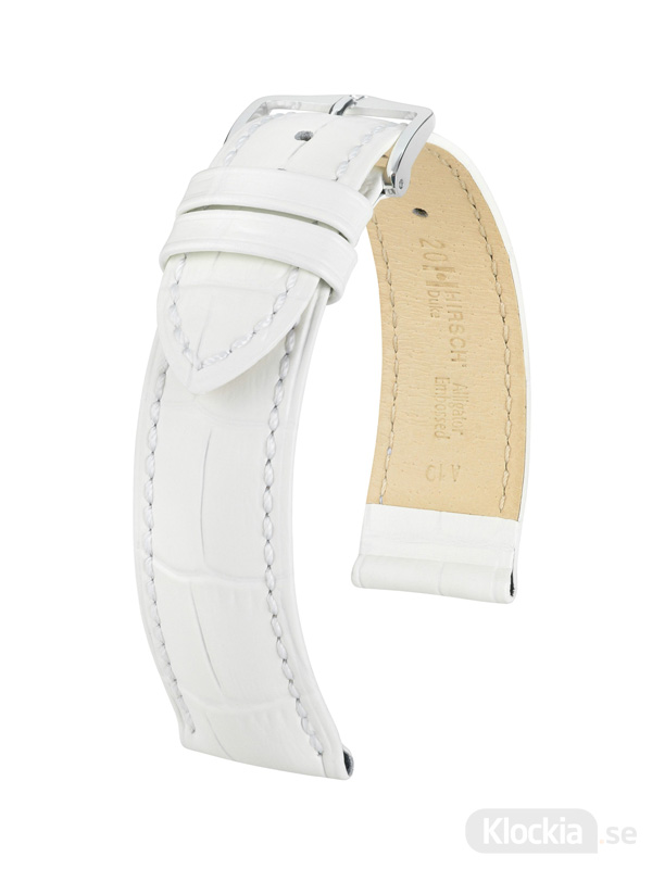 Klockarmband Hirch Duke 18mm Medium Vit-Silver