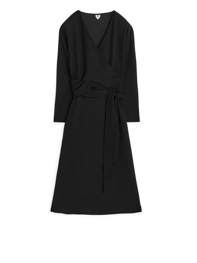 Knotted Jersey Dress - Black