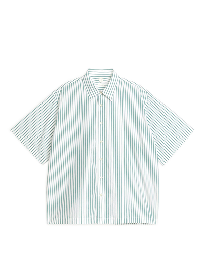 Oversized Poplin Shirt - Green