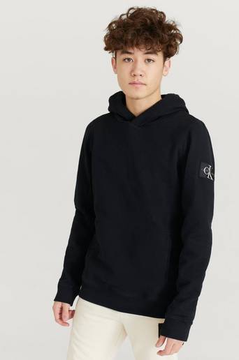 Calvin Klein Huvtröja Rib Blocking Badge Hoodie Svart