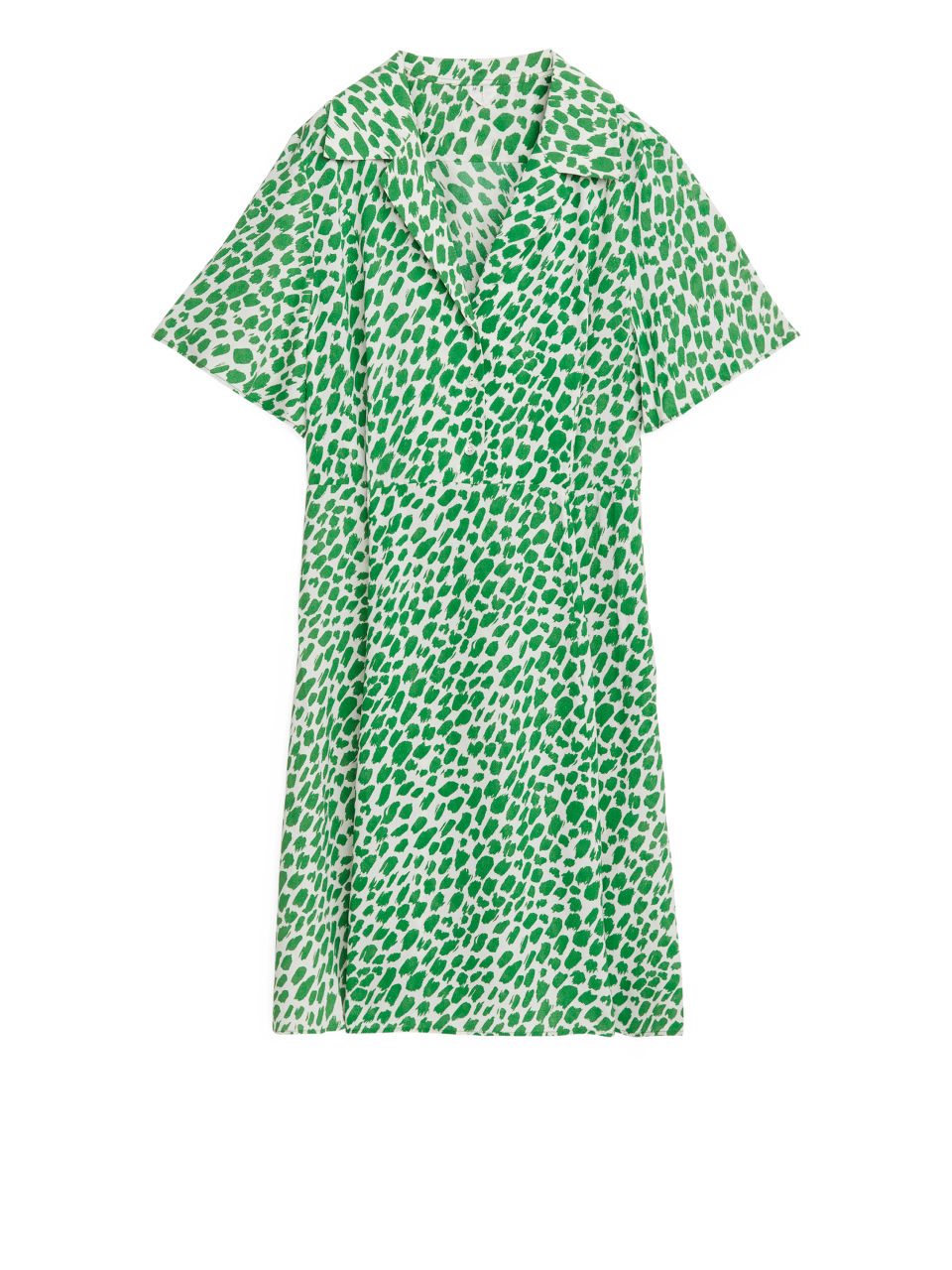 Short Fluted Dress - Green