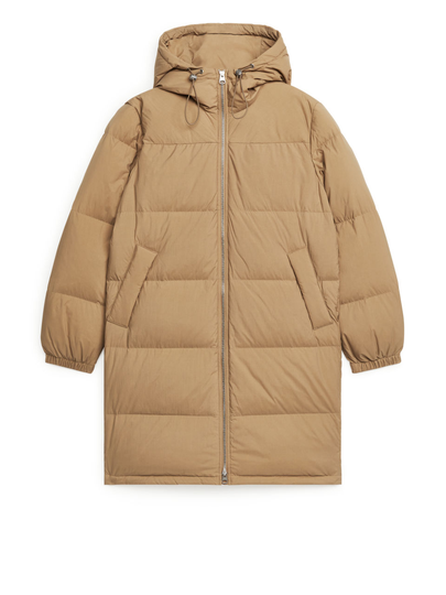 2021 Mid-Length Down Coat - Beige