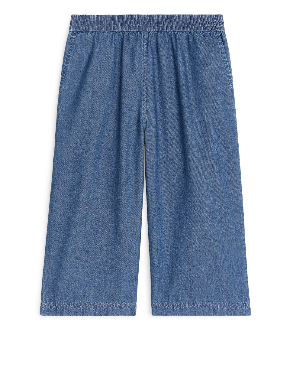 Cropped Trousers - Blue