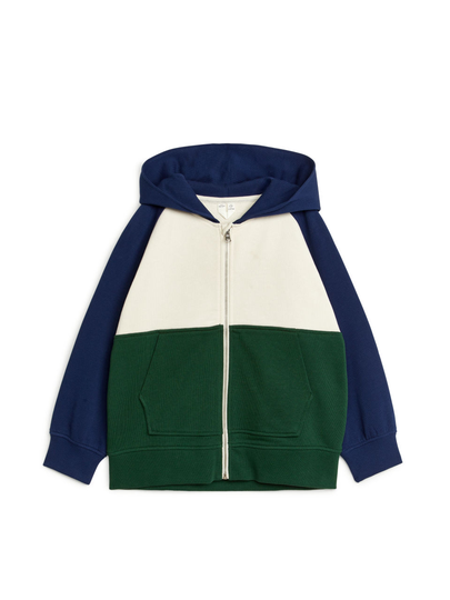 Colour Block Hoodie - Green