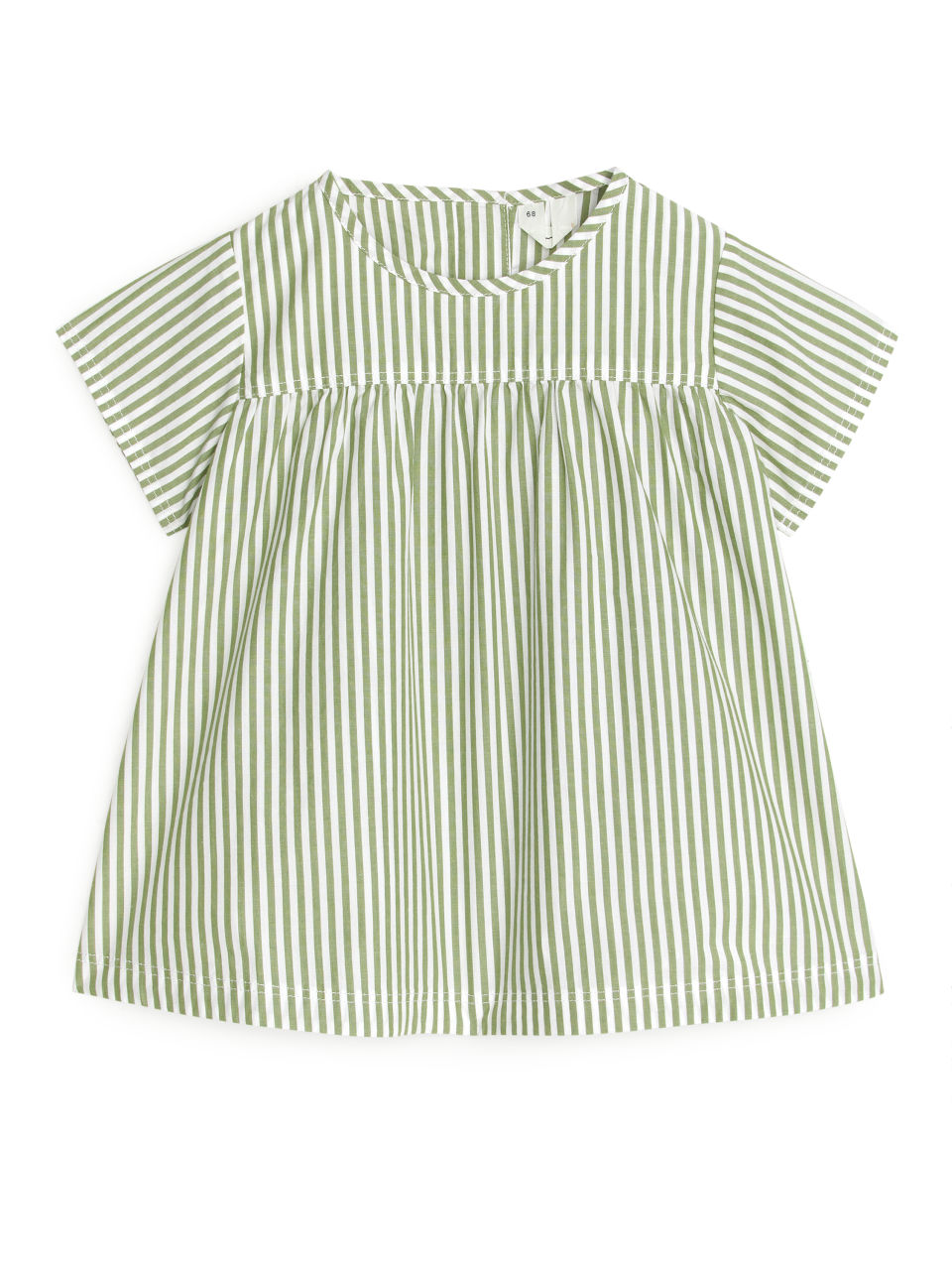 Striped Poplin Dress - Green