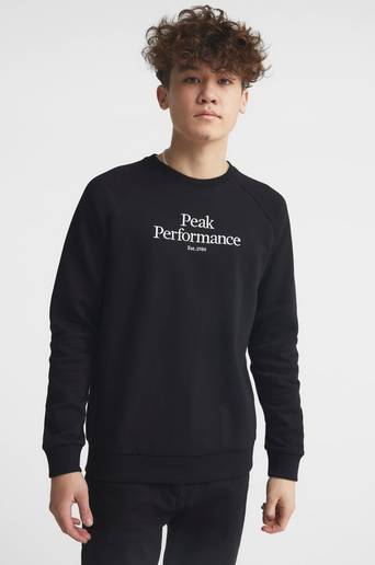 Peak Performance Sweatshirt Jr Original Crew Svart