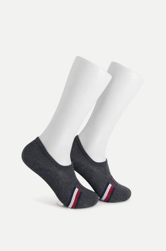 Tommy Hilfiger 2-Pack Strumpor TH Men Footie 2P Iconic Stripe Grå