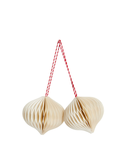 Honeycomb Ornaments 6 cm - White