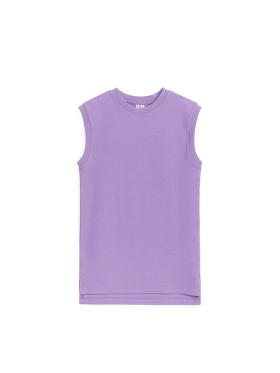 Sleeveless T-Shirt Dress - Purple