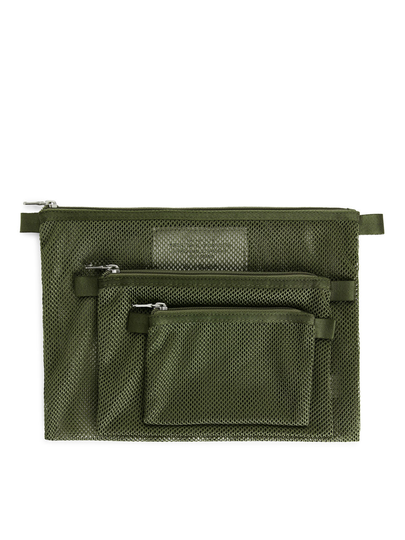 Mesh Travel Organisers - Green