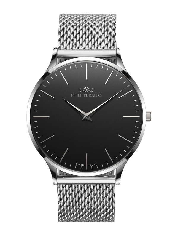 Philippe Banks Slimline 40 Silver Mesh 401-02-M01