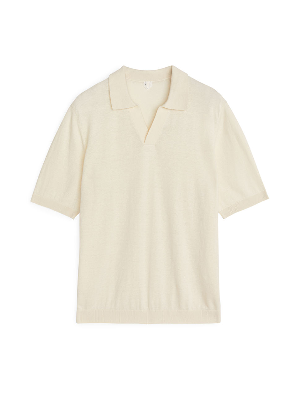Cotton Linen Polo Shirt - Orange