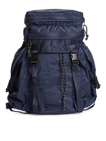 Functional Nylon Backpack - Blue