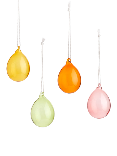 Glass Eggs Set of 4 - Yellow