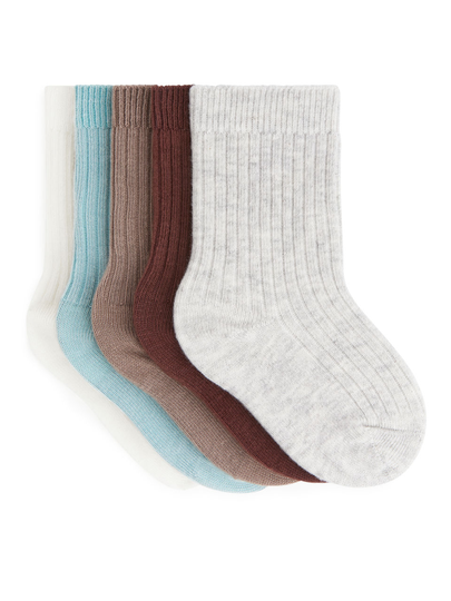 Rib Knit Baby Socks - Turquoise