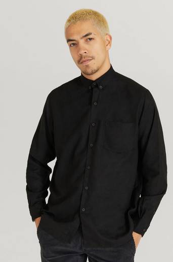 Human Scales Skjorta Hannes Vegan Suede Svart