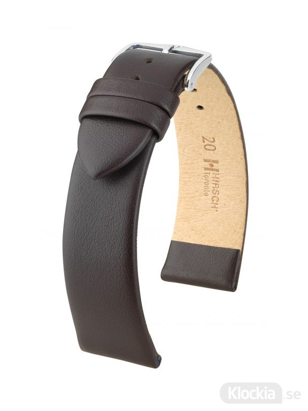 Klockarmband Hirsch Toronto 12mm Large Brun/Silver 03702010-2-12