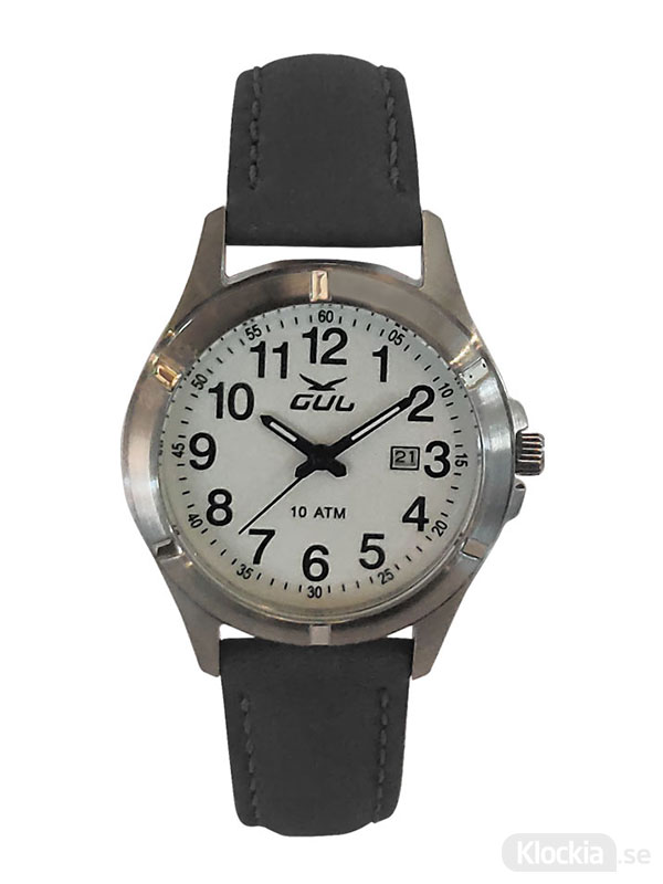 GUL Surf Glow Svart läderarmband 525011021 - Barnklocka