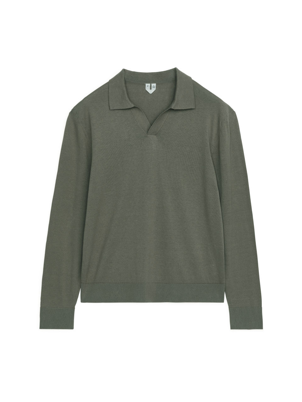 Knitted Cotton-Linen Polo Shirt - Green