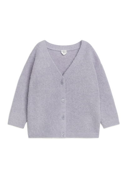 Alpaca Blend Cardigan - Purple