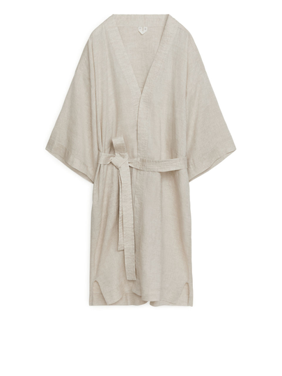 Linen Robe - Beige