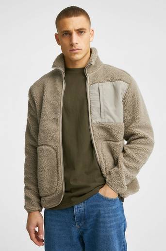 Studio Total Contrast Pile Jacket Beige
