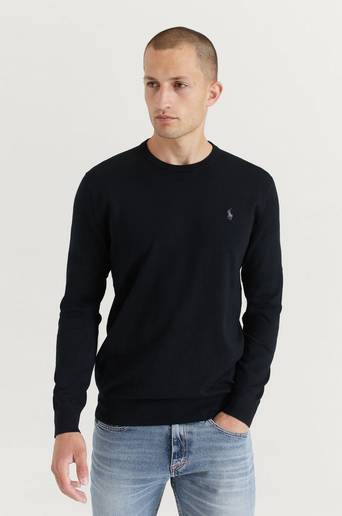 Polo Ralph Lauren Stickad Tröja Pima Cotton Long sleeve Svart