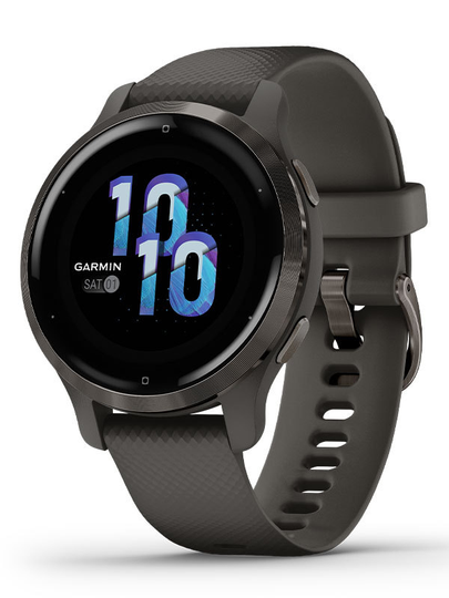 Garmin Venu 2S Skiffergrå och svart boett med silikonarmband 010-02429-10